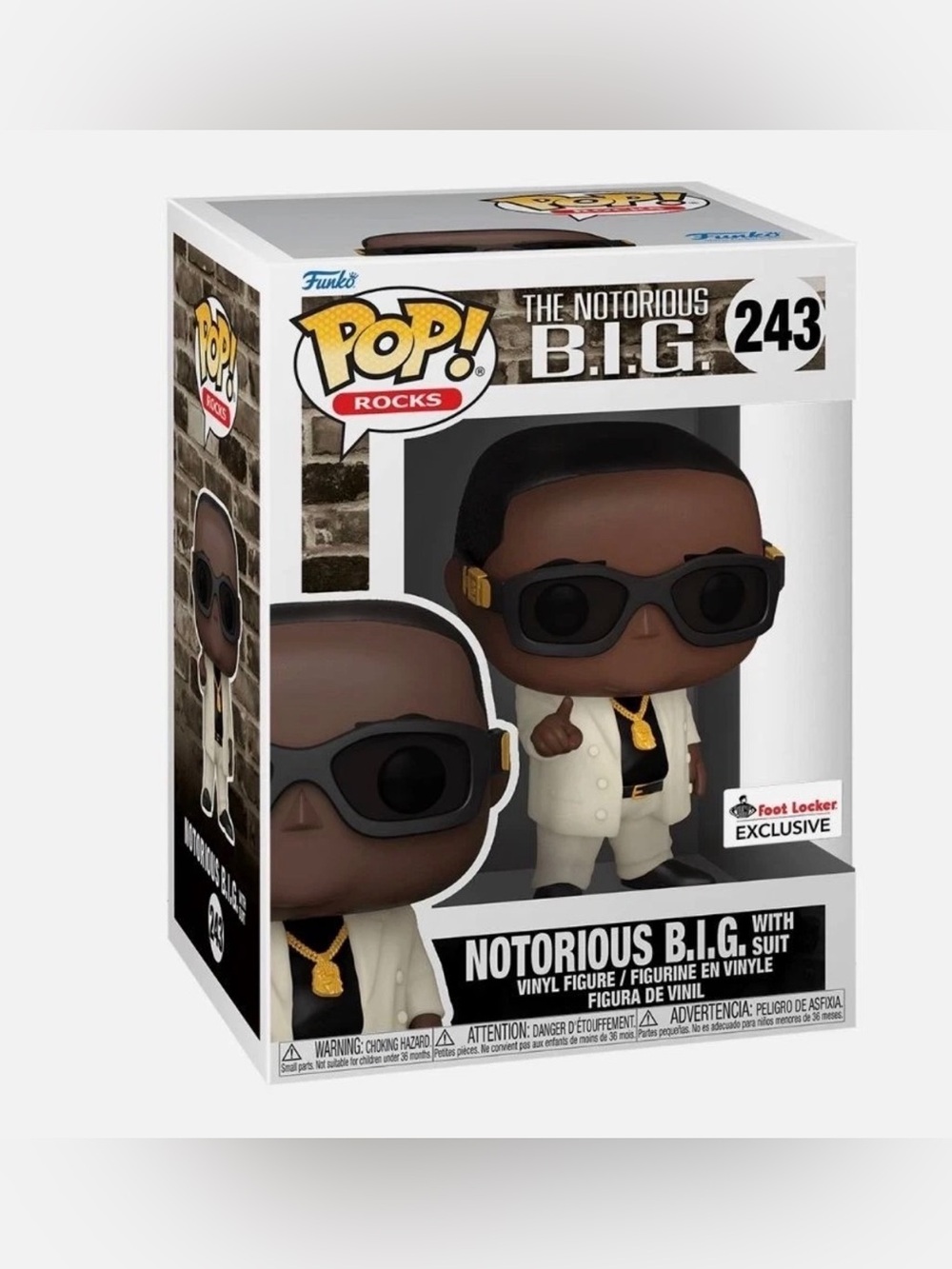Funko Pop! Rocks Notorious B.I.G. Vinyl Figure – Black, White, Gold